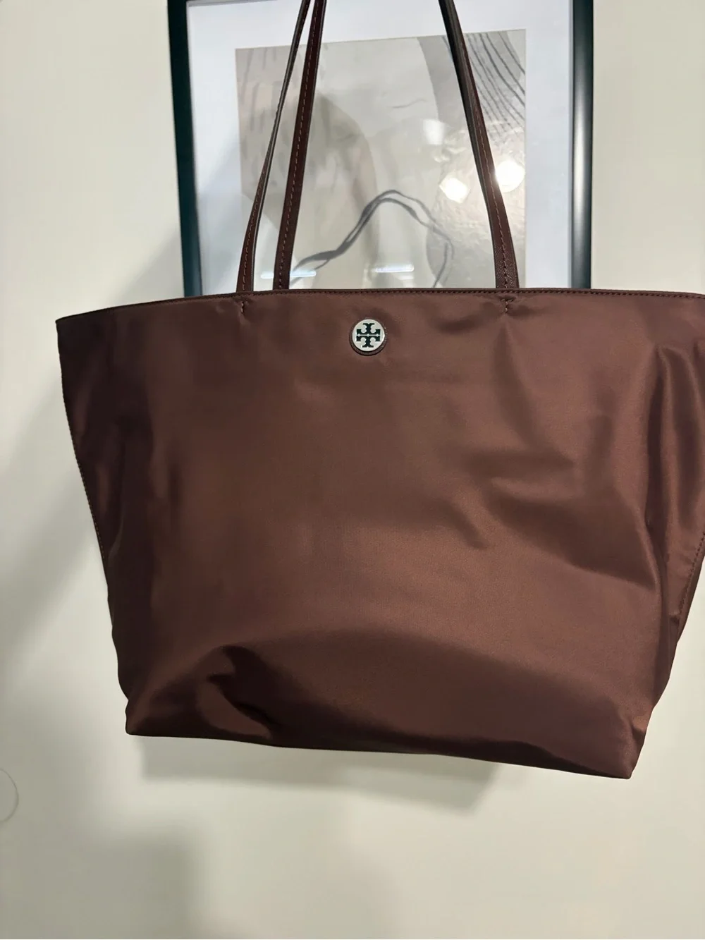 Tory Burch Chocolate Brown Nylon Tote